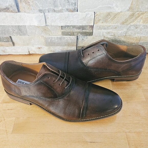 Steve Madden Finnch Cap-Toe Oxfords Men’s 10.5 Cognac (Tag Error) - Picture 10 of 13